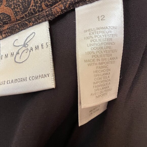 EMMA JAMES MATCHING BLOUSE AND SKIRT WITH BORDER, BLOUSE SIZE 14, SKIRT SIZE 12 - Picture 7 of 11